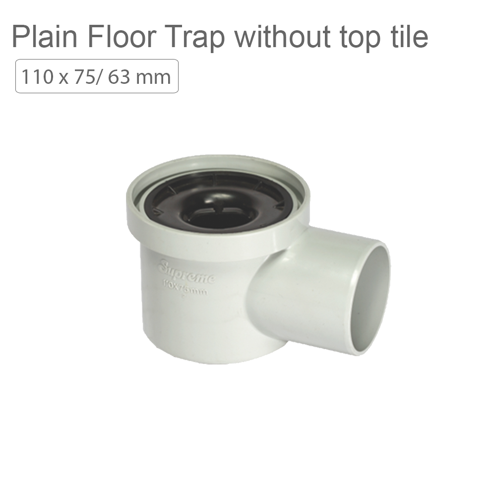 Supreme SWR Fitting Plain Floor Trap Without Top Tile 110 X 75 63 Mm