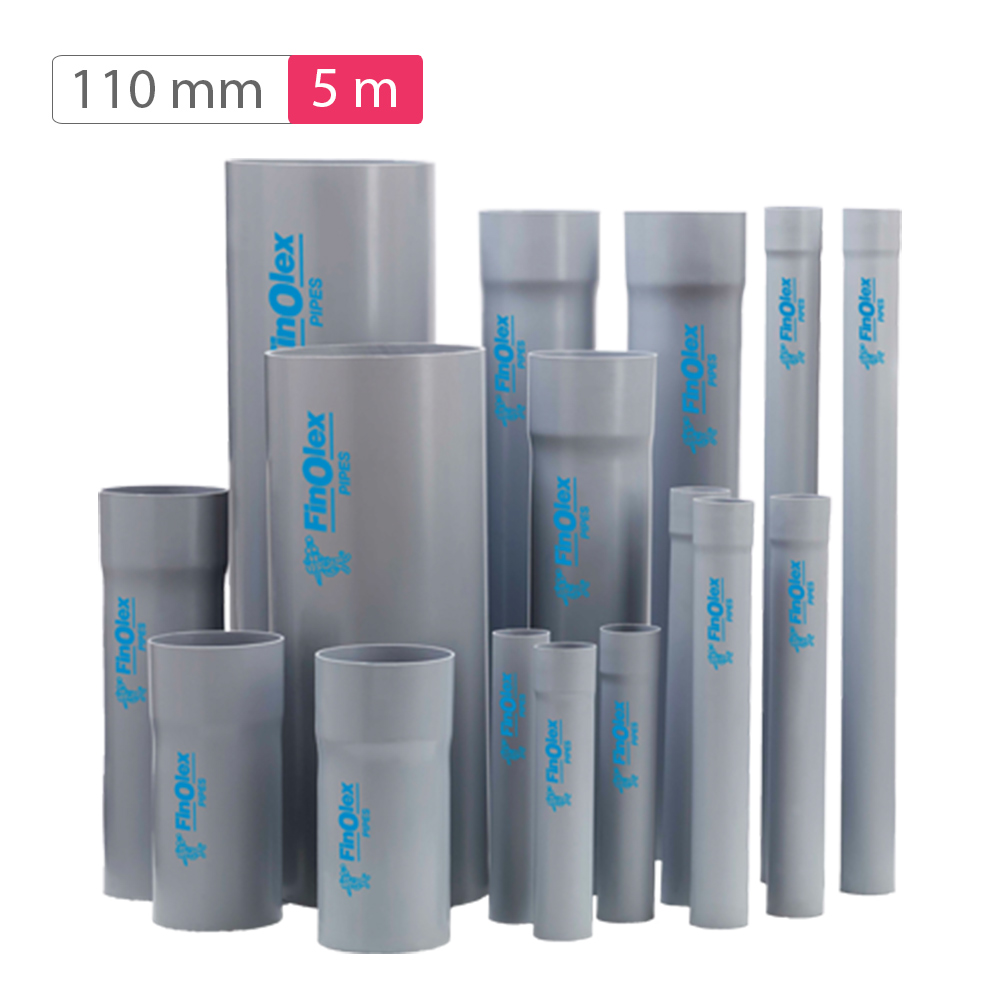 Finolex Selfit 110mm 5meter 4kg/cm2 PVC U Agriculture Pipe mykit