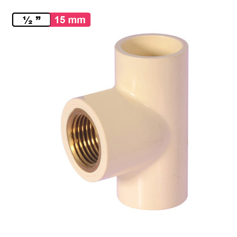 Winmax CPVC Brass Tee 0.5inch 15mm | mykit | Buy online | Buy