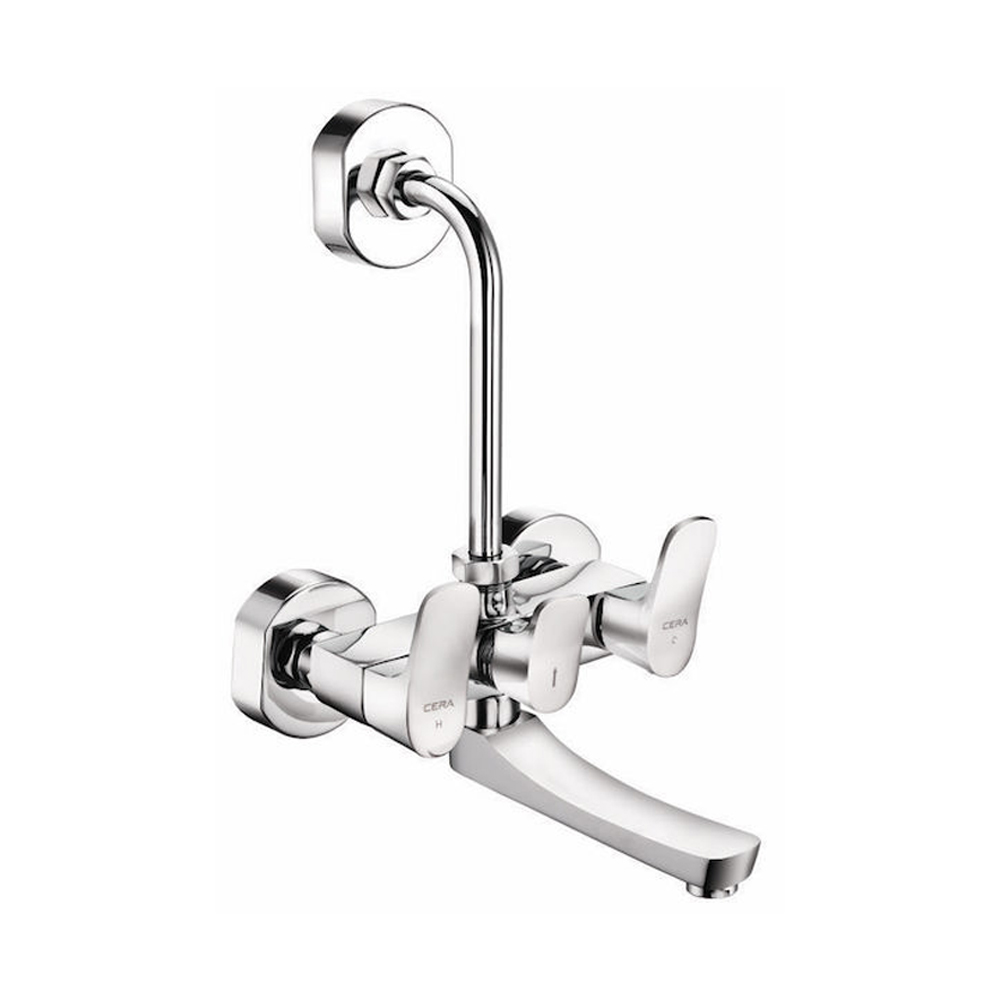Cera Perla Wall Mixer with 210 mm long bend pipe for overhead shower