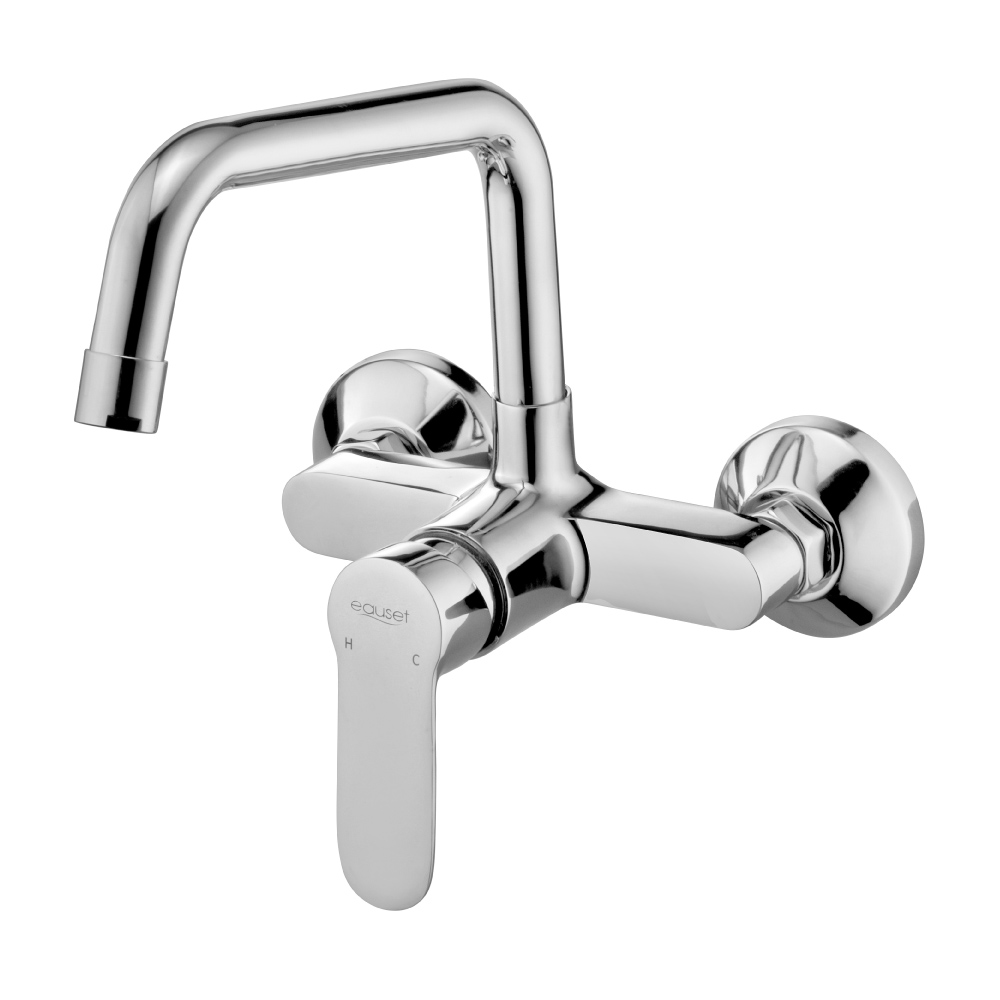 Eauset Fuji Single Lever Sink Mixer Wall Mounted With Swinging Spout ...