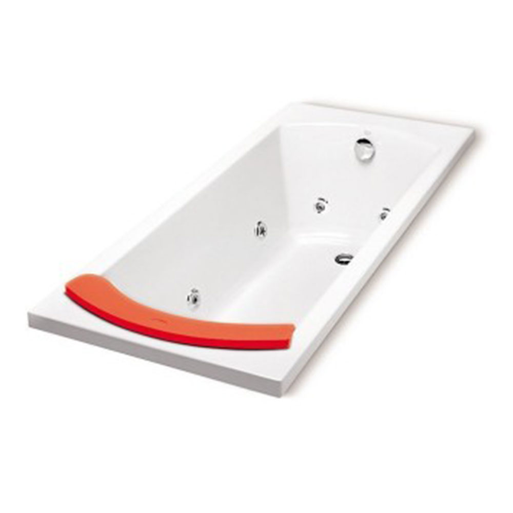Kohler Ove 1.7M Dropin acrylic bath White with orange bath pillow