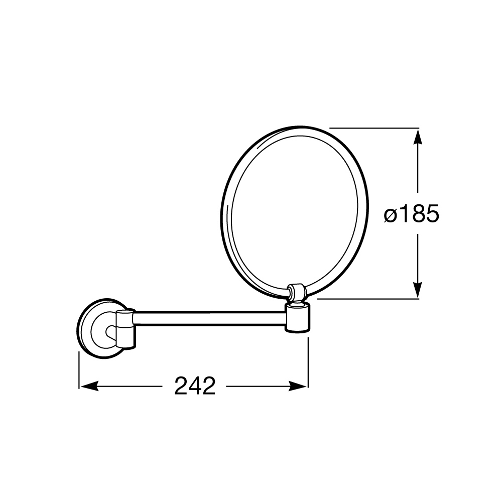 Magnifying Mirror Rocca Roca Hotel Magnifying Mirror 180mm | mykit | Buy online | Buy Roca ...