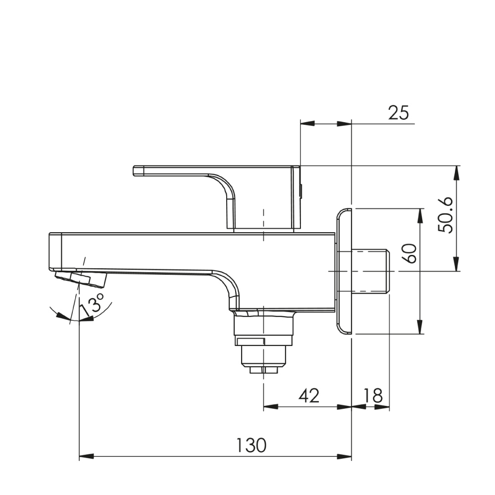 Roca Escuadra Cold Tap Two Way Bib Cock Two-Way Bib Tap With Bottom ...