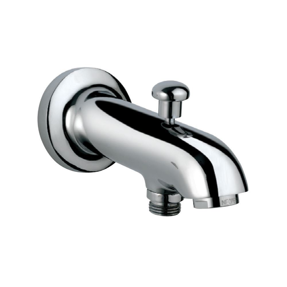 Jaquar Allied Bathtub Spout with Button Attachment with Builtin Flange with Inclined Shape