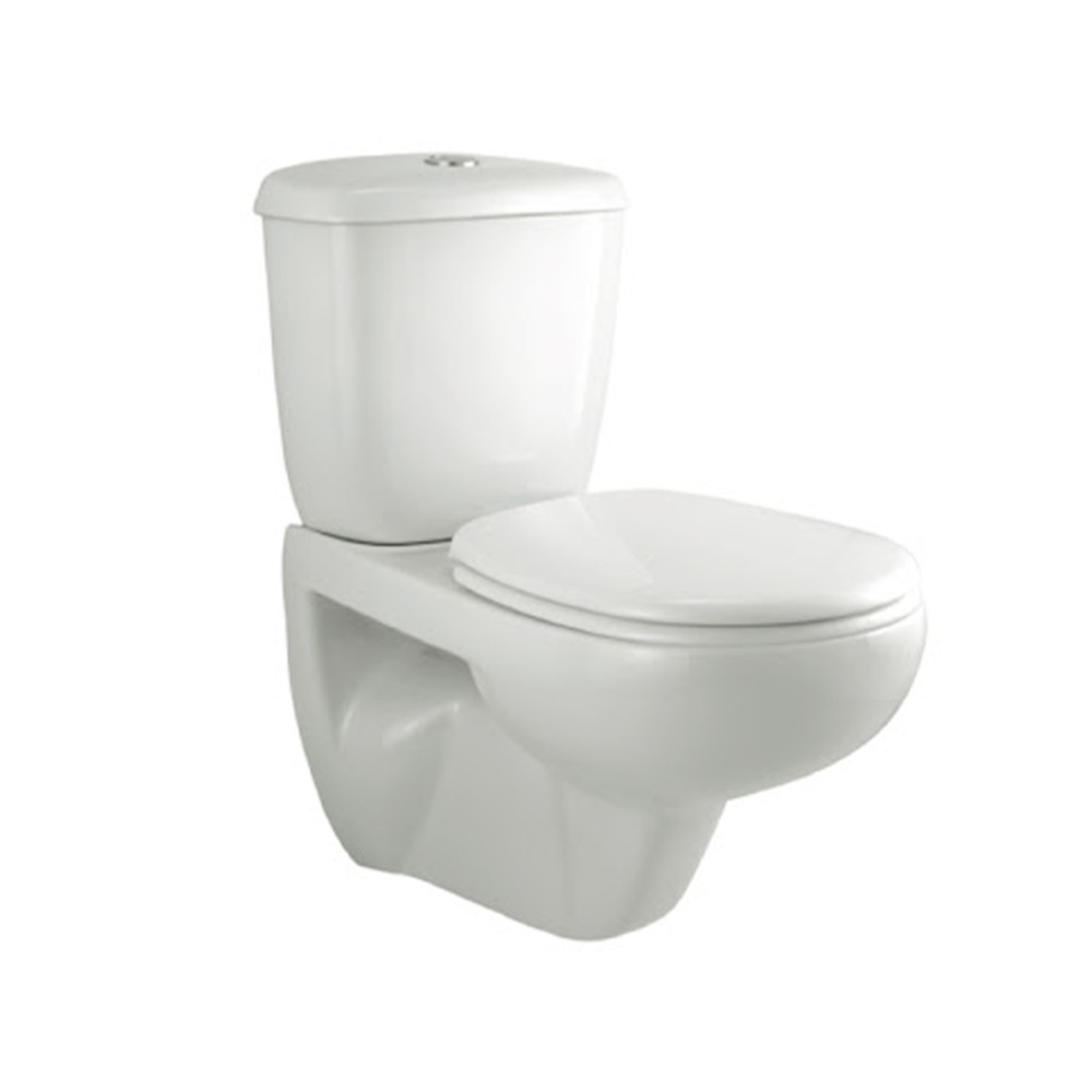Parryware Cardiff 690x375x785mm White Wall Hung with E8112 Soft Close Seat Cover and C0770