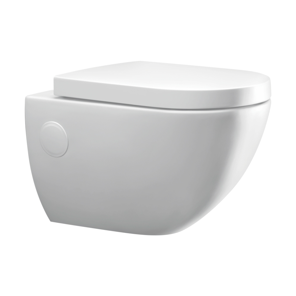 Cera Croma P Trap 550x365x355 Snow white wall hung EWC with Soft