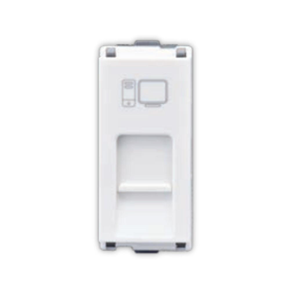 Larsen & Toubro Entice Data Computer socket with shutter RJ 45, cat 6e ...