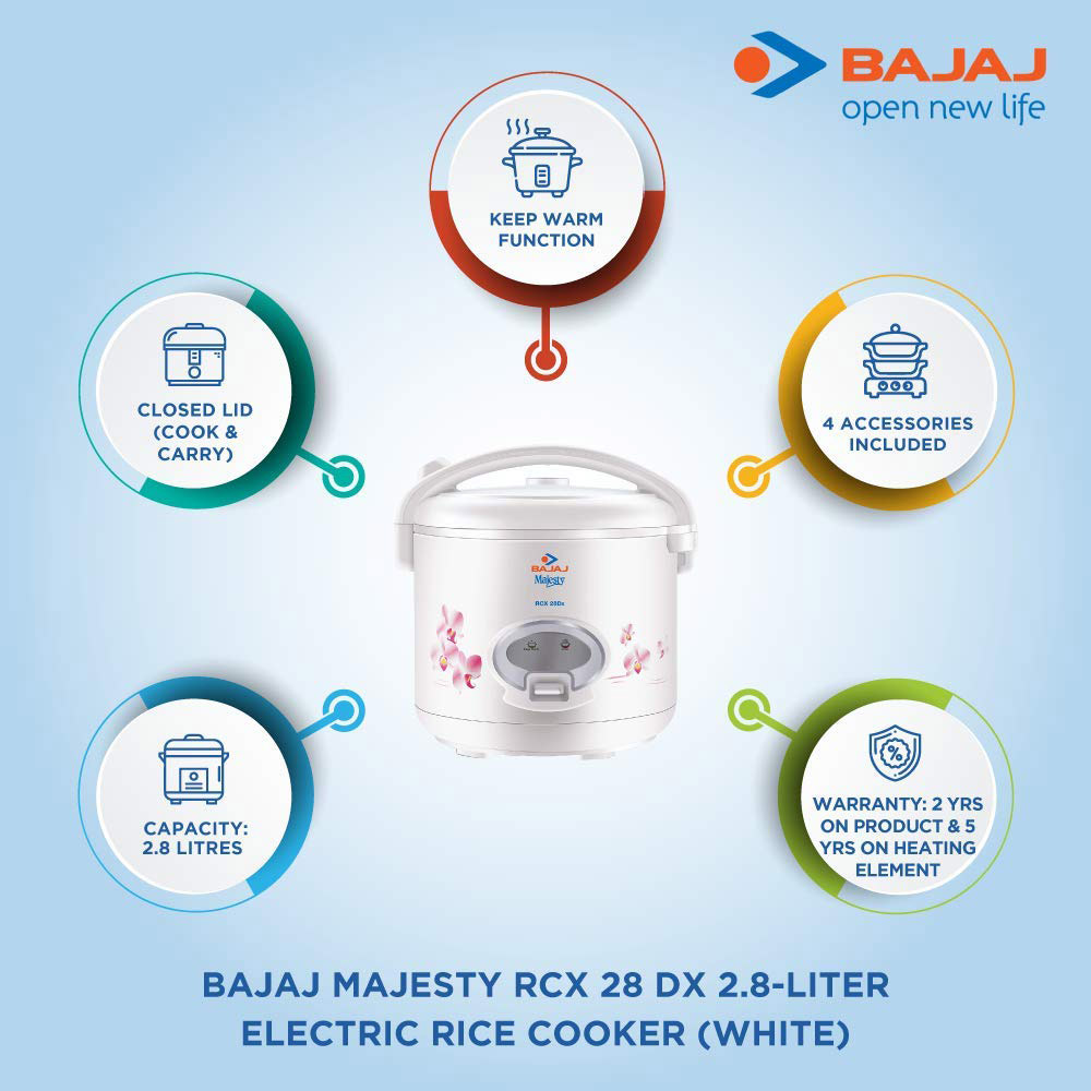 Bajaj Majesty RCX 28 Deluxe Rice Cookers mykit Buy online Buy