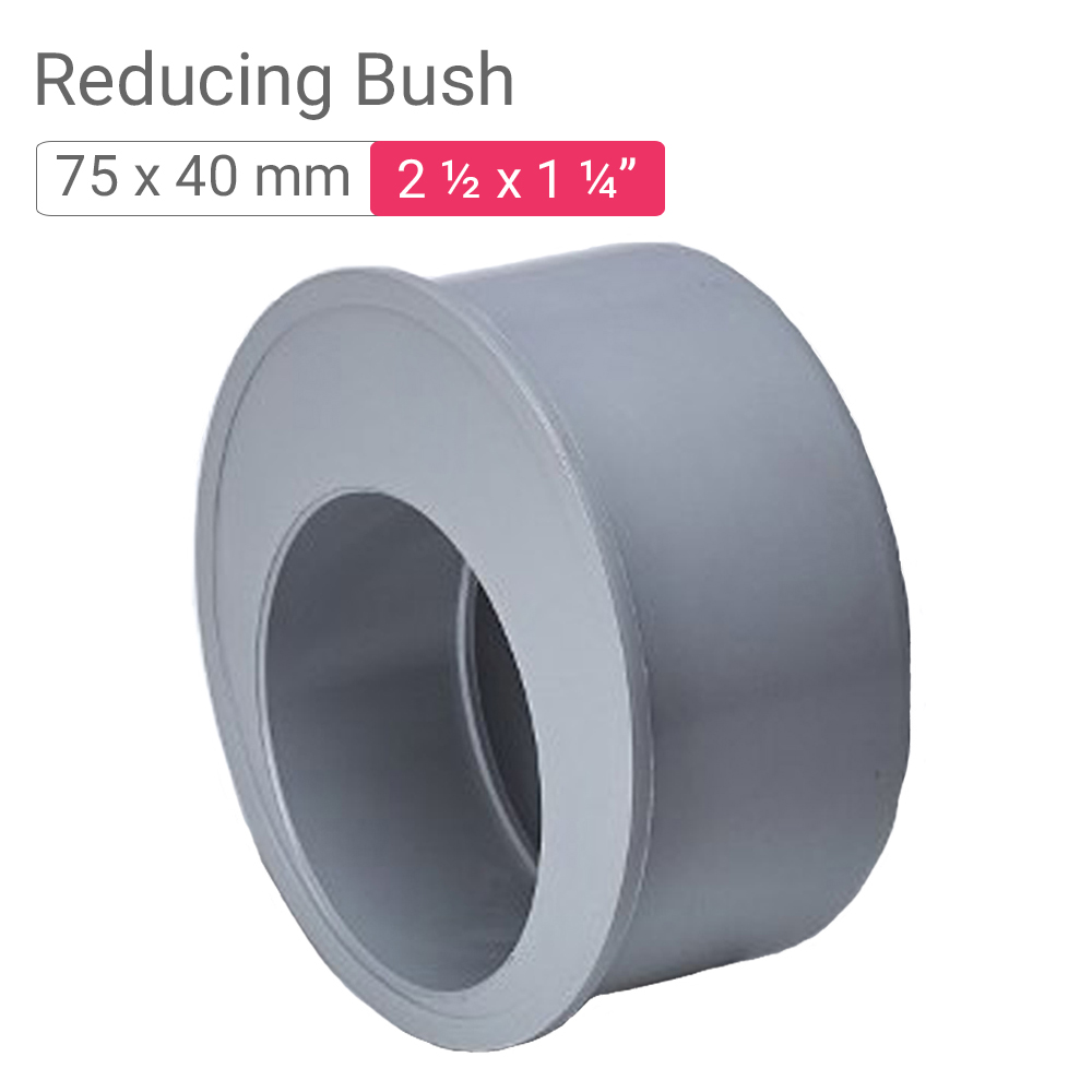 Star PVC Reducing Bush 75 x 40 mm 2.50 x 1.25 Inch mykit Buy online Buy Star, Bush online