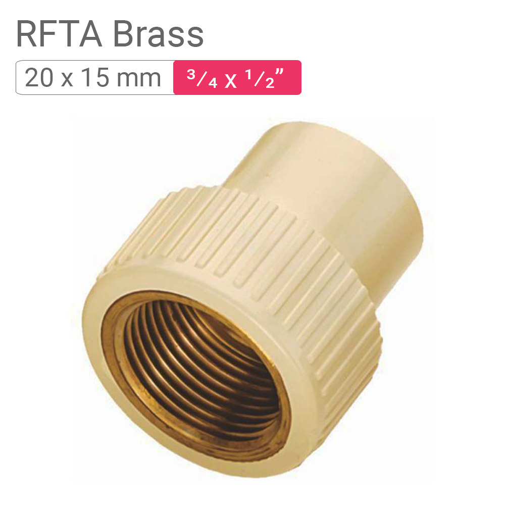 Star CPVC RFTA Brass 20x15mm .75x.50inch | mykit | Buy online | Buy ...