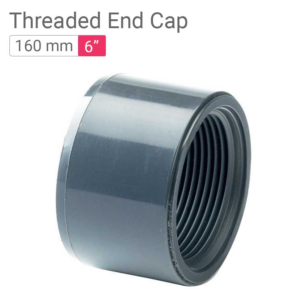 Star PVC Threaded End Cap 160 mm 6 Inch mykit Buy online Buy Star