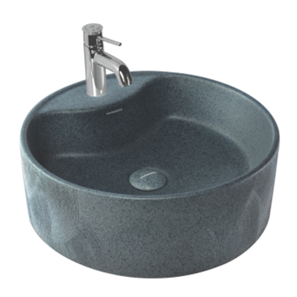 Varmora Cross Liner 445x445x160 Gray Round Wash Basins mykit Buy