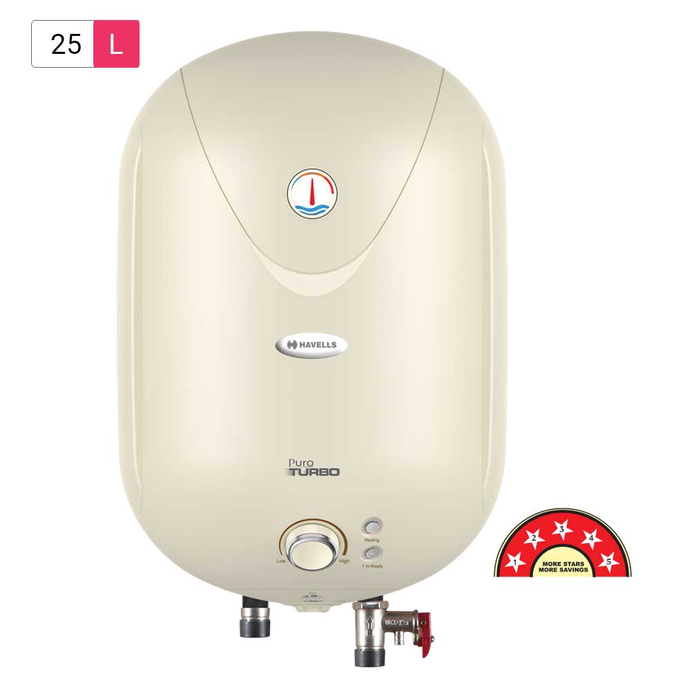 Havells Puro Turbo 25L Water Heater | mykit | Buy online | Buy Havells,  Storage Water Heater online