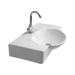 Simpolo Nick 760x470x130mm Wall Mounted Wash Basin Soft White