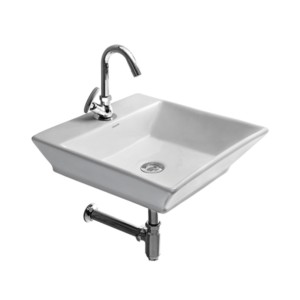 Simpolo Simon 445x440x125mm Wall Mounted Wash Basin Soft White