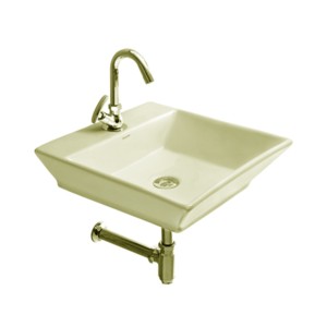 Simpolo Simon 445x440x125mm Wall Mounted Wash Basin Ivory