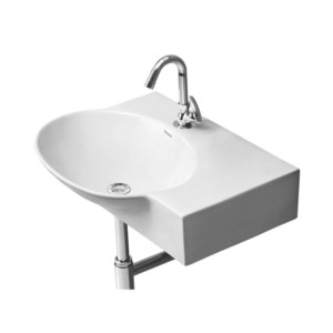 Simpolo Left Nick 635x465x135mm Wall Mounted Wash Basin Soft White