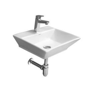 Simpolo Mini Simon 445x380x130mm Wall Mounted Wash Basin Soft White