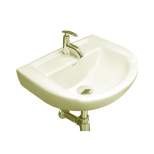 Simpolo Spouse 455x350x180mm Wall Mounted Wash Basin Ivory