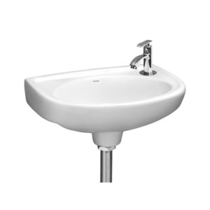 Simpolo Shally 370x260x180mm Wall Mounted Wash Basin Soft White