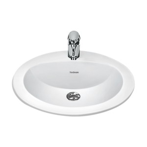 Simpolo Semi Oval 465x320x180mm Under Counter Wash Basin Soft White