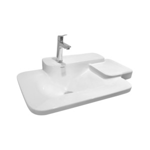 Simpolo Parity 674x487x180mm Half Table Top Wash Basin Soft White