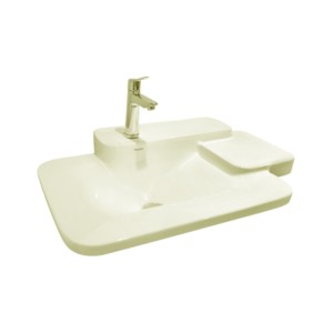Simpolo Parity 674x487x180mm Half Table Top Wash Basin Ivory