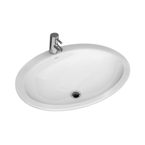Simpolo Planet 600x475x210mm Top Counter Wash Basin Soft White
