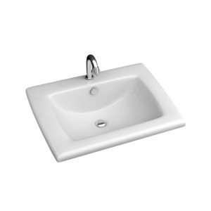 Simpolo Nettuno 610x510x230mm Top Counter Wash Basin Soft White