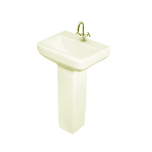Simpolo Nero 465x362x435mm Wash Basin with 11085 Vita Full Pedestal Ivory