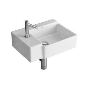 Simpolo Desk 415x305x130mm Wall Mounted Wash Basin Soft White
