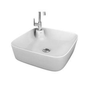 Simpolo Spry 422x422x122mm Table Top Wash Basin Soft White