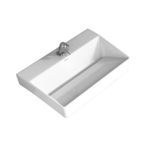 Simpolo Crema 700x420x160mm Wall Mounted Wash Basin Soft White