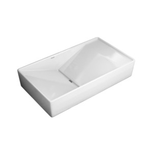 Simpolo Larice 750x420x170mm Table Top Wash Basin Soft White
