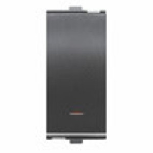Goldmedal Curve 20A 1 Way Metallic Grey Switch with Indicator LED 2M
