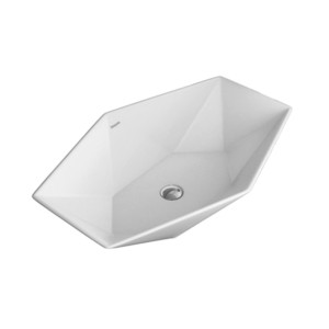 Simpolo Pluto 650x420x135mm Table Top Wash Basin Soft White