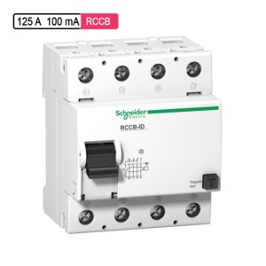 Schneider Electric Acti 9 AC RCCB 125A 100mA 18mm 4M 4Pole ID