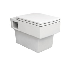 Simpolo Scoop Jet 530x355x360mm P Trap Water Closet with 21001S Scoop Soft Close Seat Cover and 26002 Outlet-Inlet Gasket Kit Soft White