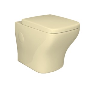 Simpolo Stanza 560x375x360mm P Trap Wallvit Water Closet 21004S Stanza Soft Close Seat Cover and 26004 Outlet-Inlet Gasket Kit with Side Caps Ivory