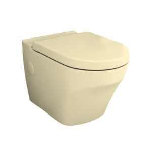 Simpolo Karen 560x365x370mm P Trap Wallvit Water Closet with 21006S Karen Soft Close Seat Cover and 26004 Outlet-Inlet Gasket Kit with Side Caps Ivory