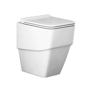 Simpolo Crona 555x350x387mm Siphonic Rimless Walvit P Trap Water Closet with 21018S Crona Soft Close Seat Cover, 26002 Outlet-Inlet Gasket Kit and 88003 