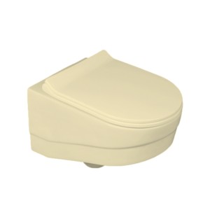 Simpolo Hilton 543x360x345mm P Trap Wallvit Water Closet with 21020S Hilton Soft Close Seat Cover and 26002 Outlet-Inlet Gasket Kit Ivory