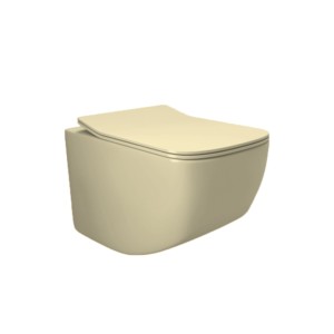 Simpolo Stratos 535x360x355mm Rimless Walvit P Trap Water Closet with 21018SU Crona UF Soft Close Seat Cover Ivory