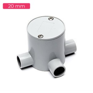 Shine Plast PVC 20mm Deep 3way Junction Box