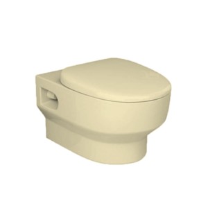 Simpolo Apollo Wallvit 535x375x360mm P Trap Water Closet with 23009S Soft Close Seat Cover and 26002 Outlet-Inlet Gasket Kit Ivory