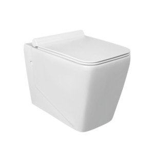 Simpolo Fusto 550x360x365mm P Trap Wallvit Water Closet with 23022SU Fusto UF Soft Close Seat Cover, 26002 Outlet-Inlet Gasket Kit and 88003 