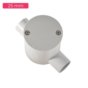 Shine Plast PVC 25mm Deep 2way Junction Box