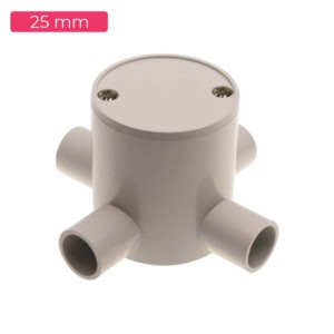 Shine Plast PVC 25mm Deep 1way Junction Box