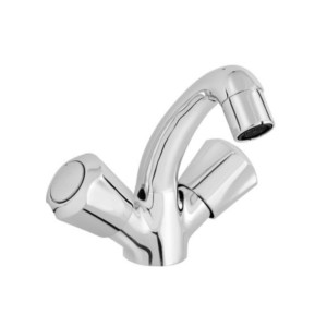 Somany Dhaara Centre Hole Basin Mixer With Braided Hose